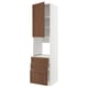 METOD / MAXIMERA High cab f oven w door/3 drawers, white Enköping/brown walnut effect, 60x60x240 cm