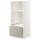 METOD / MAXIMERA High cab for oven/micro w drawer, white/Stensund beige, 60x60x140 cm