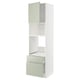 METOD / MAXIMERA High cabinet f built-in appliances, white/Stensund light green, 60x60x220 cm