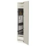 METOD / MAXIMERA High cabinet with cleaning interior, white/Stensund beige, 40x60x200 cm