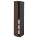 METOD / MAXIMERA High cabinet with drawers, black/Sinarp brown, 40x60x200 cm