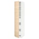 METOD / MAXIMERA High cabinet with drawers, white/Askersund light ash effect, 40x60x200 cm