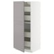 METOD / MAXIMERA High cabinet with drawers, white/Bodbyn grey, 60x60x140 cm