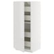 METOD / MAXIMERA High cabinet with drawers, white/Ringhult light grey, 60x60x140 cm