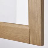 METOD / MAXIMERA Wall cab w 2 glass doors/2 drawers, white/Vedhamn oak, 80x100 cm