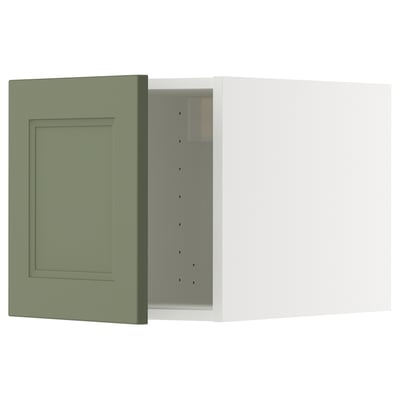 METOD Top cabinet, white/Axstad grey-green, 40x40 cm