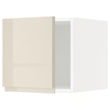METOD Top cabinet, white/Voxtorp high-gloss light beige, 40x40 cm