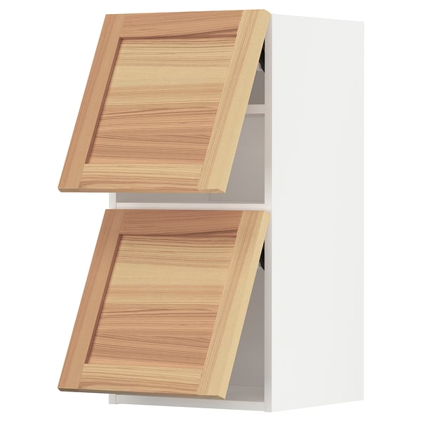 Metod خزانة حائط أفقية ٢ باب فتح بالضغط أبيض Torhamn رماد Ikea