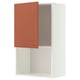 METOD Wall cabinet for microwave oven, white/Terrsjö red-brown wave pattern, 60x100 cm