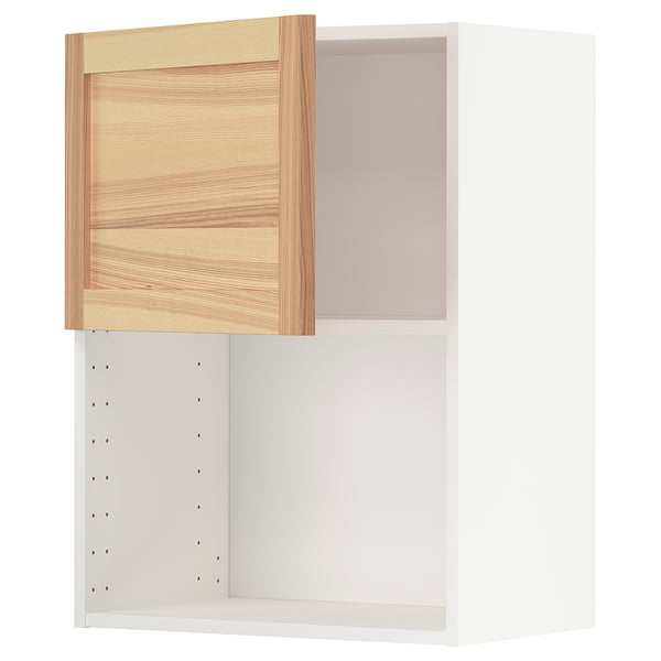 Metod خزانة حائط لفرن المايكروويف أبيض Torhamn رماد Ikea