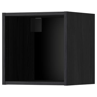 METOD Wall cabinet frame, wood effect black, 40x37x40 cm