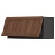 METOD Wall cabinet horizontal, black Enköping/brown walnut effect, 80x40 cm