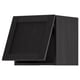 METOD Wall cabinet horizontal w push-open, black/Lerhyttan black stained, 40x40 cm