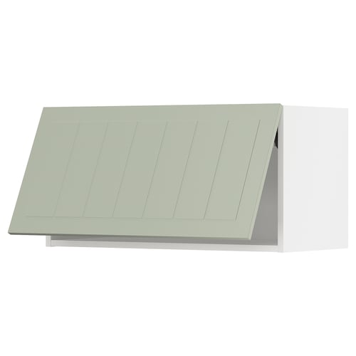 METOD kitchen cabinet, green, rectangular, flat panel design.