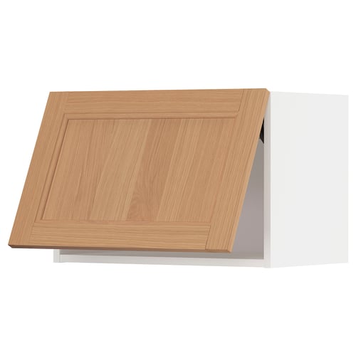 Modern oak cabinet door, natural wood finish, rectangular shape, sleek design.