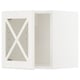 Option: METOD Wall cabinet w glass door/crossbar., white/Bodbyn off-white, 40x40 cm