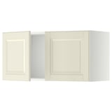 METOD Wall cabinet with 2 doors, white/Bodbyn off-white, 80x40 cm
