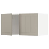 METOD Wall cabinet with 2 doors, white/Stensund beige, 80x40 cm