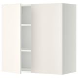 METOD Wall cabinet with shelves/2 doors, white/Veddinge white, 80x80 cm