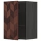 METOD Wall cabinet with shelves, black Hasslarp/brown patterned, 40x60 cm