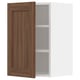METOD Wall cabinet with shelves, white Enköping/brown walnut effect, 40x60 cm