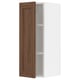 METOD Wall cabinet with shelves, white Enköping/brown walnut effect, 30x80 cm