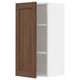 METOD Wall cabinet with shelves, white Enköping/brown walnut effect, 40x80 cm