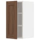 METOD Wall cabinet with shelves, white Enköping/brown walnut effect, 30x60 cm