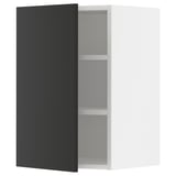 METOD Wall cabinet with shelves, white/Nickebo matt anthracite, 40x60 cm
