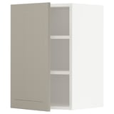 METOD Wall cabinet with shelves, white/Stensund beige, 40x60 cm