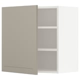 METOD Wall cabinet with shelves, white/Stensund beige, 60x60 cm