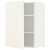 METOD Wall cabinet with shelves, white/Vallstena white, 60x80 cm
