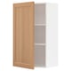 METOD Wall cabinet with shelves, white/Vedhamn oak, 60x100 cm