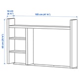 MICKE Add-on unit high, white, 105x65 cm