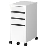 MICKE Drawer unit with drop-file storage, white, 35x75 cm