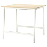 MITTZON Conference table, birch veneer/white, 120x108x105 cm