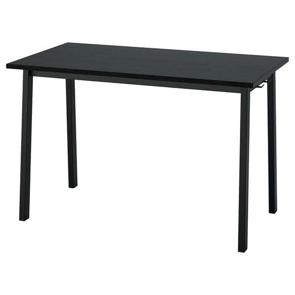 MITTZON Conference table, black stained ash veneer/black, 120x68x75 cm