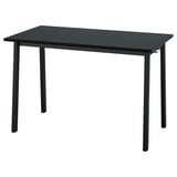 MITTZON Conference table, black stained ash veneer/black, 120x68x75 cm