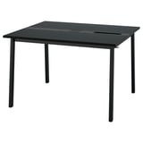 MITTZON Conference table, black stained ash veneer/black, 120x108x75 cm