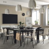 MITTZON Conference table, black stained ash veneer/black, 120x68x75 cm