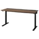 MITTZON Desk, walnut veneer/black, 160x60 cm