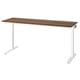 Option: MITTZON Desk, walnut veneer/white, 160x60 cm