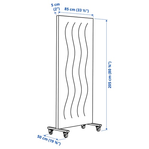 Illustration with measurements for the product: MITTZON.