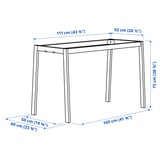MITTZON Underframe for conference table, white, 120x68x73 cm