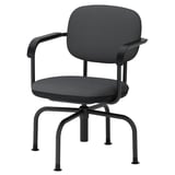 MULLSJÖ Desk and chair, oak veneer/dark grey