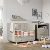 MYLLRA Cot with drawer, beige, 60x120 cm