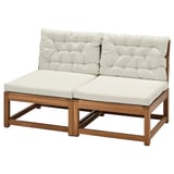 NÄMMARÖ Backrest for modular sofa, outdoor, light brown stained, 60x56 cm