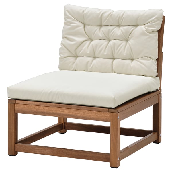 NÄMMARÖ Backrest for modular sofa, outdoor, light brown stained, 60x56 cm