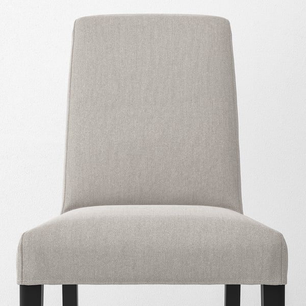 NÄSINGE / BERGMUND Table and 2 chairs, dark brown stained beech veener/Orrsta light grey black, 80x60 cm