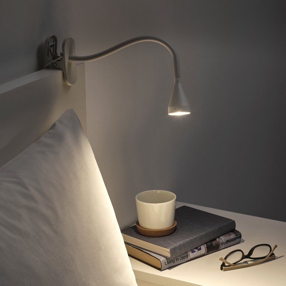 NÄVLINGE LED clamp spotlight, white - IKEA